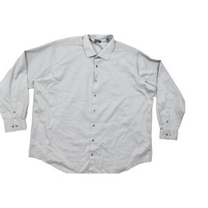 Van Heusen Big & Tall Size 19 36/37 Gray Stain Shield Long Sleeve Dress Shirt
